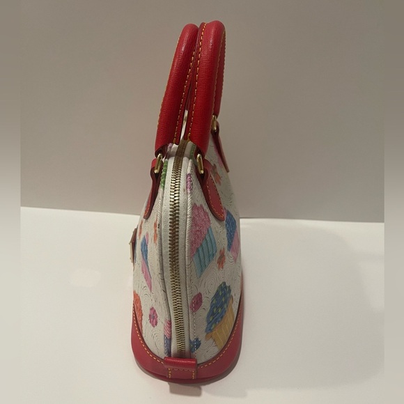 Dooney & Bourke Red and Multicolor Cupcake Satchel Bitsy bag - Picture 4 of 17